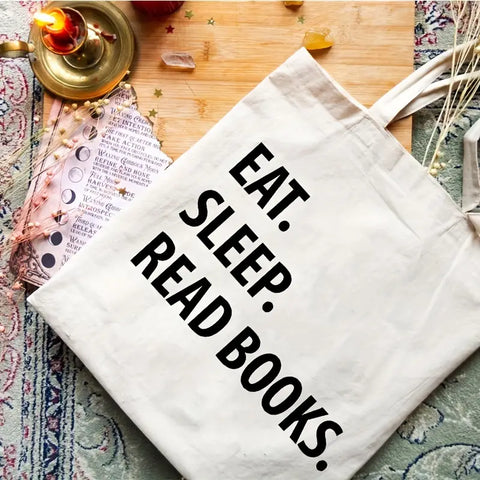 Eat Sleep Read Books Tote Bag