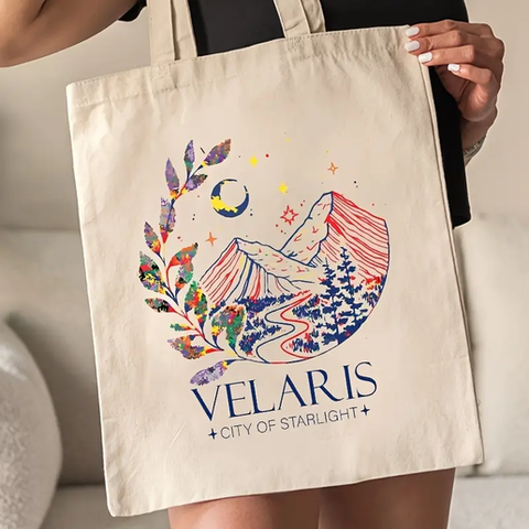 Velaris City of Starlight Colorful ACOTAR Tote Bag