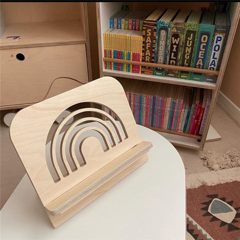 Rainbow Wooden Book Stand
