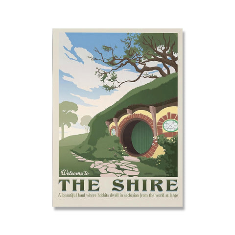 Hobbiton / The Shire Tolkien Wall Art on Canvas