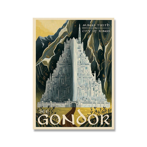 Gondor / Minas Tirith Tolkien Wall Art on Canvas