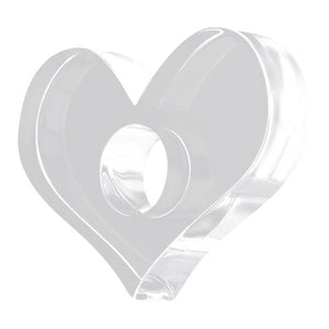 Heart-Shaped Acrylic Thumb Page Holder