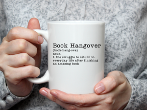 Book Hangover Dictionary Definition | White Glossy Mug