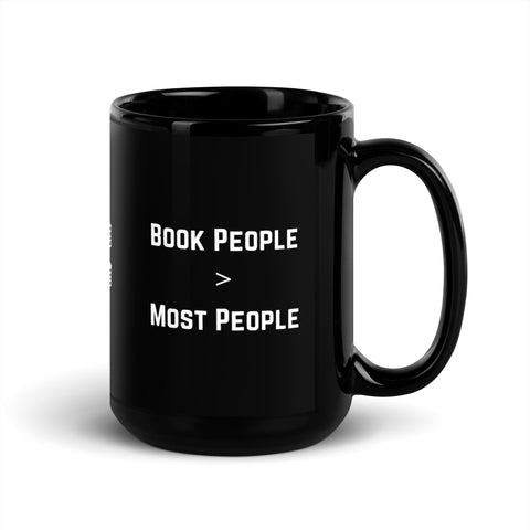 Book People are Better | Black Glossy Mug